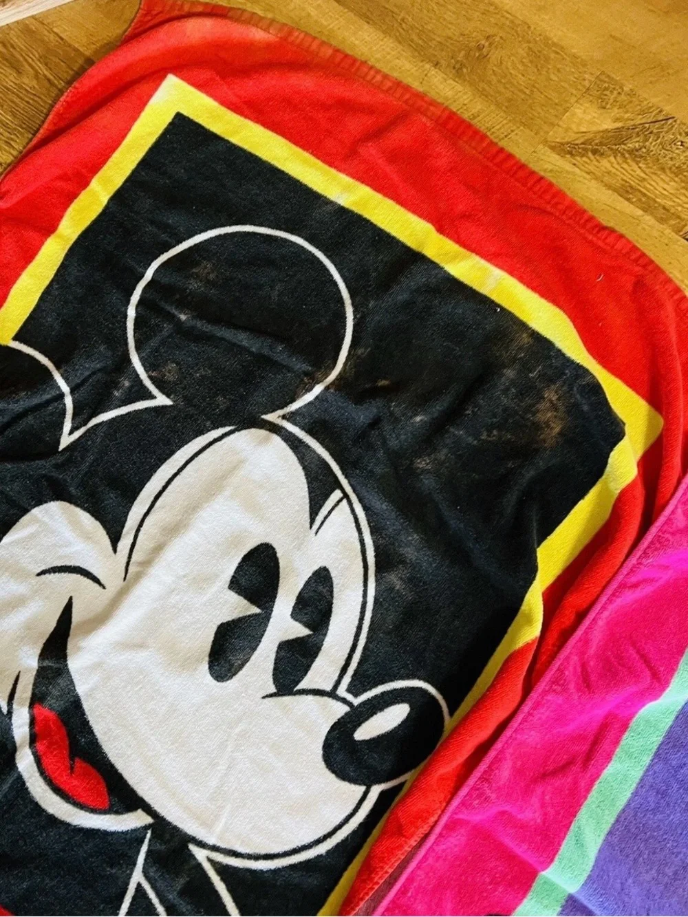 Mickey and Minnie Mouse Classic Tropical Beach Towel SET Vintage FRANCO Estate